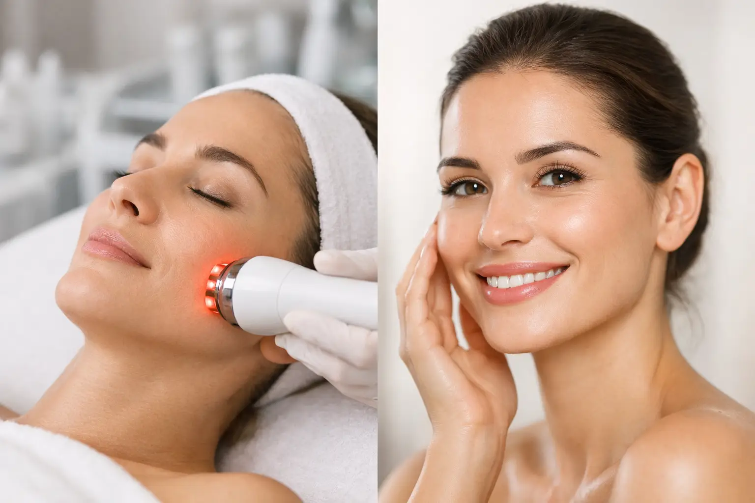 Radiofrecuencia facial antes y después
