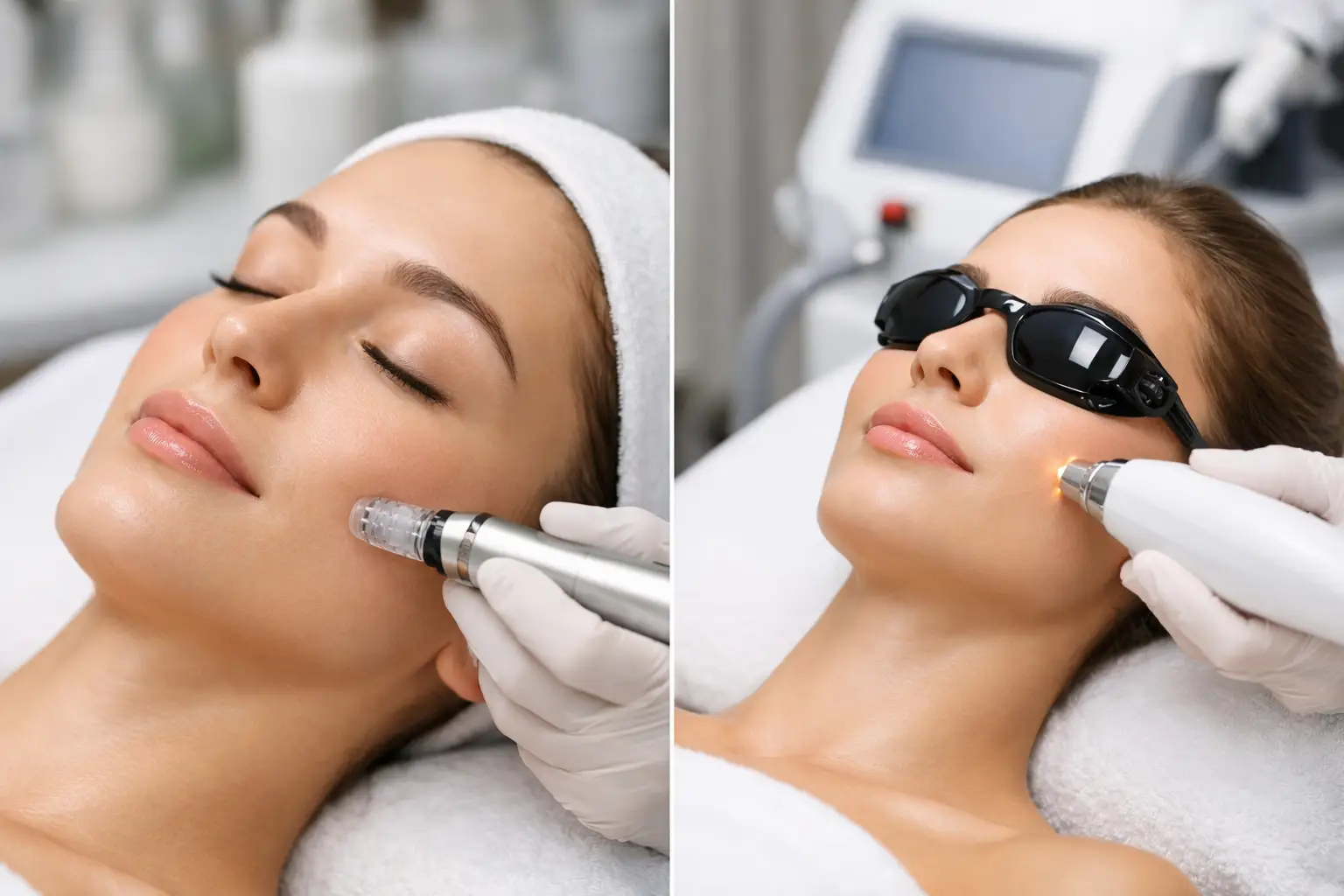 Microneedling o láser facial: qué tratamiento elegir