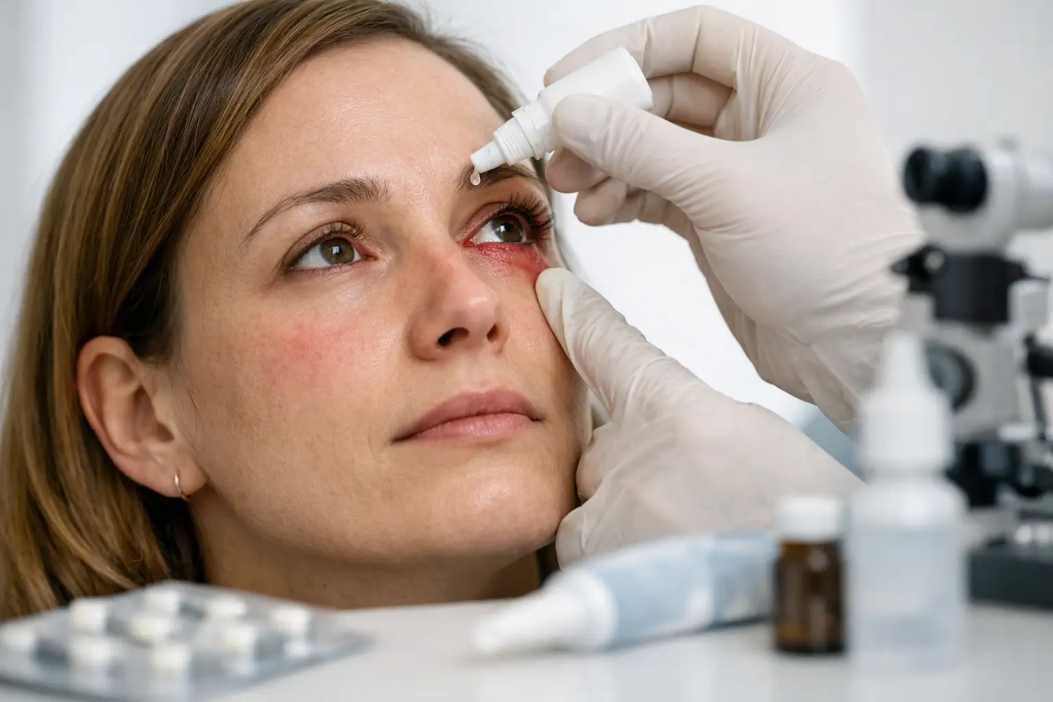 Tratamiento médico para la rosácea ocular