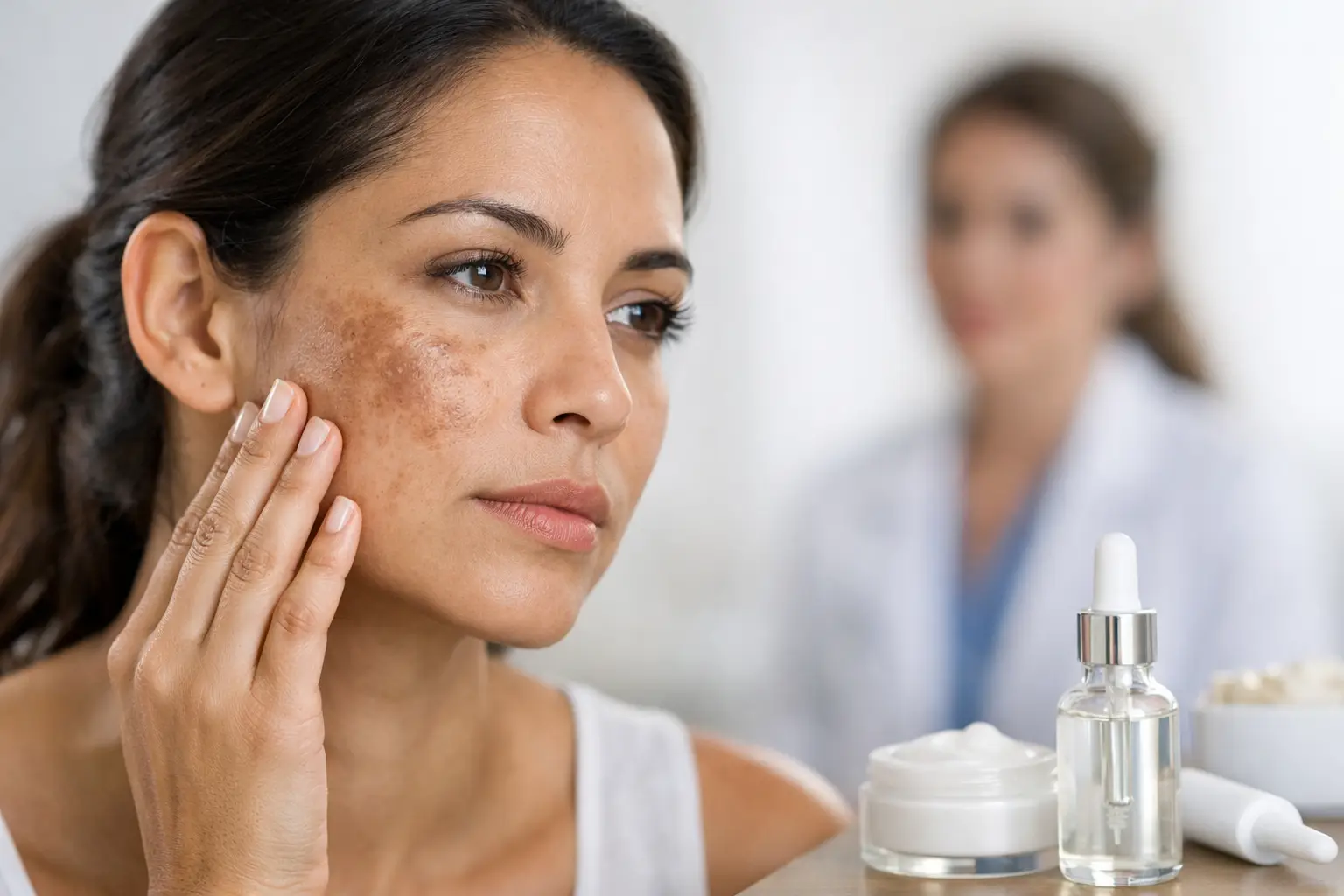 Manchas faciales hormonales y su tratamiento