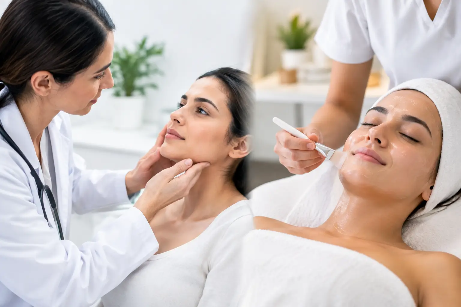 Dermatólogo o spa médico para tratar su piel